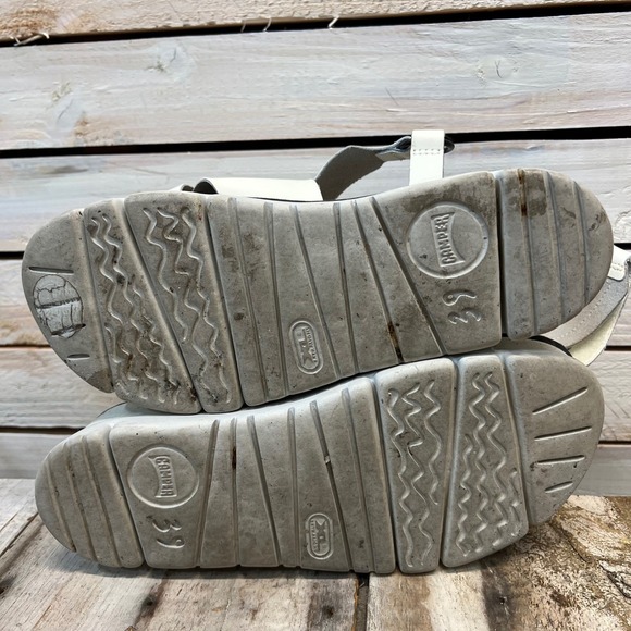 Camper Oruga Up White Leather Platform Chunky Sporty Strappy Sandals Size 39 - Picture 7 of 9